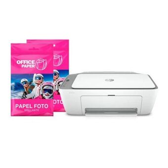 Hiraoka Impresora multifuncional hp deskjet ink advantage 2775 + 2 x papel foto brillante 180g x 25 hojas jumbo oferta