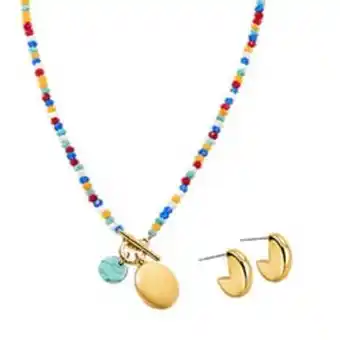 Ésika Estuche collar + aretes color prism oferta