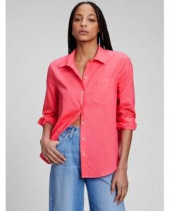 GAP Blusa manga larga linen easy mujer oferta