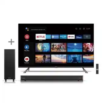 Hiraoka Tv miray qled smart 4k 55" mq55-t1000bt + soundbar miray sbm-w602bt oferta