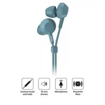 Tai Loy Audifono philips in ear con cable tae4105 azul oferta
