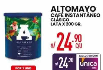 Vega Altomayo Café Intantáneo Clásico Lata 200g oferta
