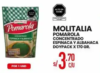 Vega Molitalia Pomarola Concentrado Espinaca y Albahaca Doypack 170g oferta
