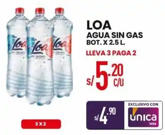 Vega Loa Agua Sin Gas 2,5L oferta