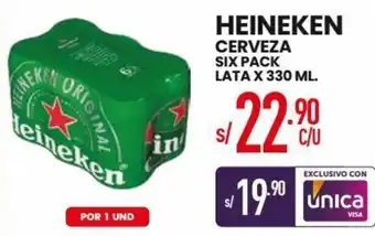 Vega Heineken Cerveza Six Pack Lata 330ml oferta