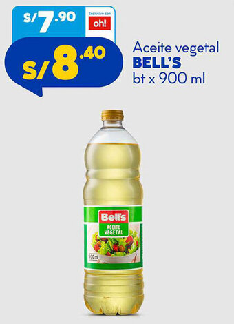 Plaza Vea Aceite Vegetal Bell's 900ml oferta