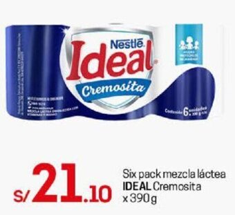 Tottus Six Pack Mezcla Láctea Ideal Cremosita x 390g oferta