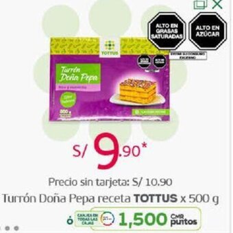 Turrón Doña Pepa Receta Tottus 500g