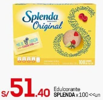Tottus Edulcorante Splenda 100 Un oferta