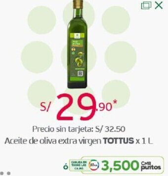 Tottus Aceite de Oliva Extra Virgen Tottus 1L oferta