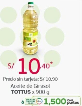 Tottus Aceite de Girasol Tottus 900g oferta