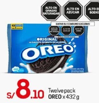 Tottus Twelve Pack Oreo 432g oferta