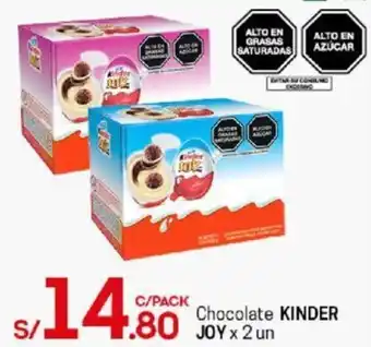Tottus Chocolate Kinder Joy 2Un oferta