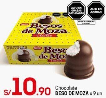 Tottus Chocolate Beso de Moza 9Un oferta