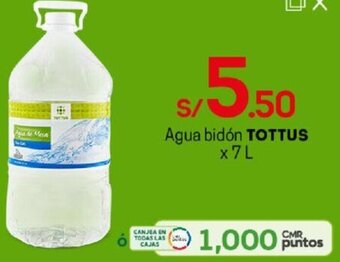 Tottus Agua Bidón Tottus x 7L oferta