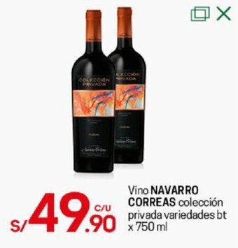 Tottus Vino Navarro Correas Colección Privada 750ml oferta