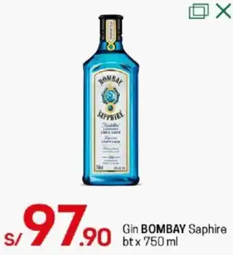 Tottus Gin Bombay Saphire 750ml oferta