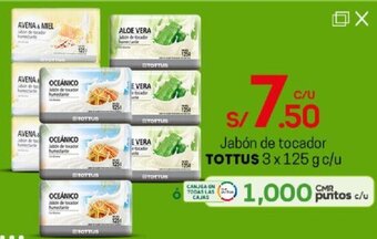 Tottus Jabón de Tocador Tottus 3 x 125g c/u oferta