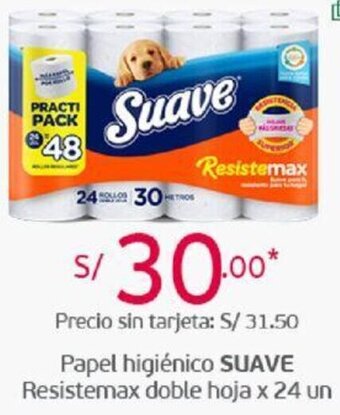 Tottus Papel Higiénico Suave Resistemax Doble Hoja 24un oferta