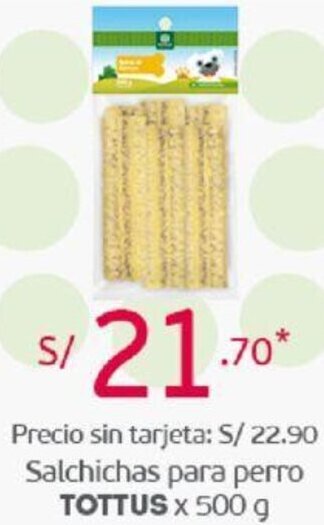 Tottus Salchichas para Perro Tottus 500g oferta