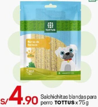 Tottus Salchichitas Blandas para Perro Tottus 75g oferta