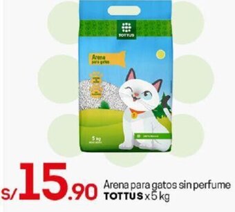 Tottus Arena para Gatos sin Perfume Tottus 5kg oferta