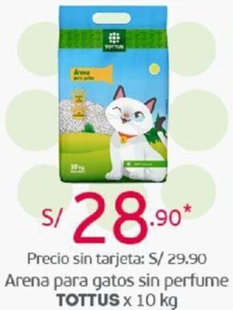 Tottus Arena para Gatos sin Perfume Tottus 10kg oferta