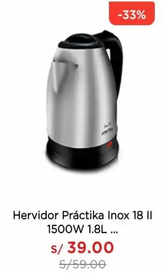 La Curacao Hervidor Práctika Inox 18 II 1500W 1,8L oferta