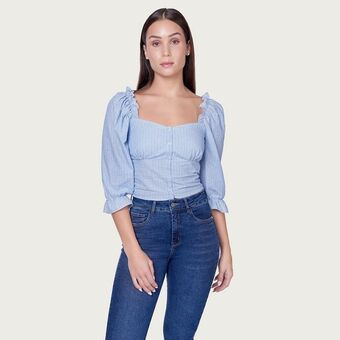 Mentha & Chocolate Blusa malva print oferta