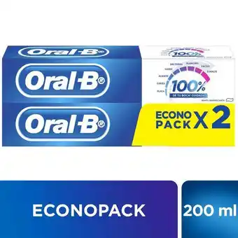 Vivanda Pasta dental oral-b 100% tubo 100ml paquete 2un oferta