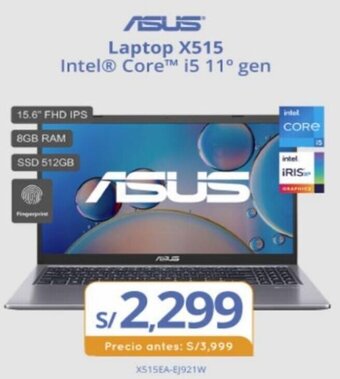 Tiendas EFE Asus Laptop X515 Intel Core i5 11° Gen oferta