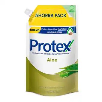 Tottus Doypack jabón líquido protex antibacterial aloe 800 ml oferta
