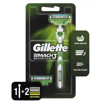 Tottus Afeitadora + repuesto mach3 sensitive oferta
