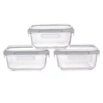 Tottus Set x3 hermetico vidrio cuadr 800 ml oferta