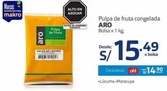 Makro Aro Pulpa de Fruta Congelada Bolsa 1kg oferta