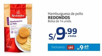 Makro Redondos Hamburguesa de Pollo Bolsa de 14 Unids oferta