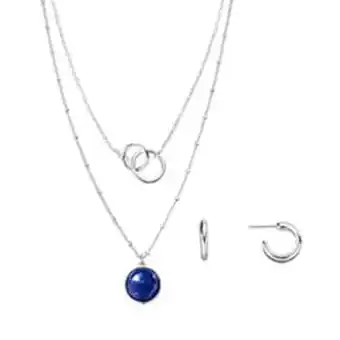Ésika Estuche collar + aretes blue soft oferta