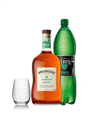 Sumon Licores Ron appleton signature blend 750ml + evervess 1.5lt + vaso oferta