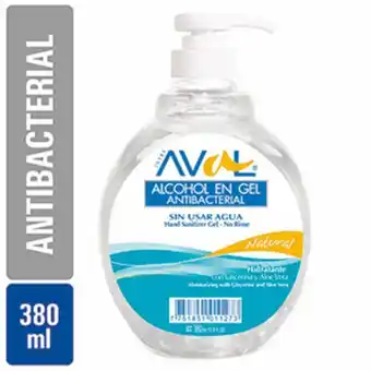 Mifarma Alcohol en gel antibacterial aval hand natural - frasco 380 ml oferta