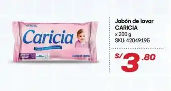 Hiperbodega Precio Uno Caricia Jabon de lavar 200g oferta
