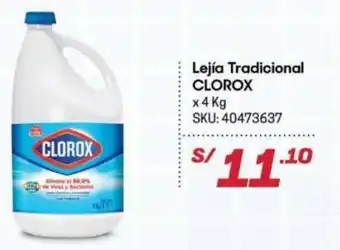 Hiperbodega Precio Uno Clorox Lejia Tradicional 4 kg oferta