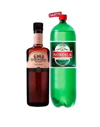 Sumon Licores Ron mandatario 6 aãos 750ml x2 + nordica 1.5lt oferta