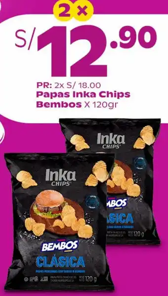 Tambo Papas Inka Chips Bembos 2x120g oferta