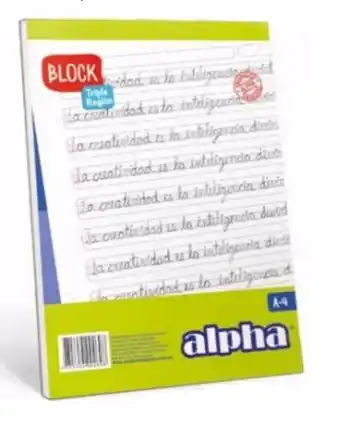 Comercial Li Block alpha a4 perforado (50hjs) triple renglón oferta