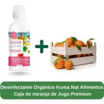 Freshmart Pack desinfectante natural kuma nat frutas y verduras 230 ml + caja de naranja de jugo premium (18kg aprox.) - unidad oferta