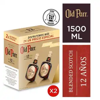 Tottus Two pack whisky 12 años 750 ml oferta