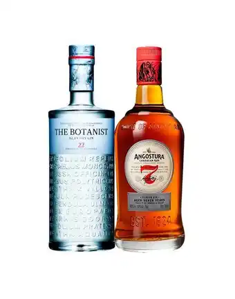Gin botanist 750ml + ron angostura 7 aãos 750ml
