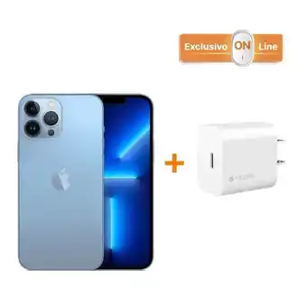 iShop Iphone 13 pro azul 128+ cargador de pared mophie usb-c 20w - blanco oferta