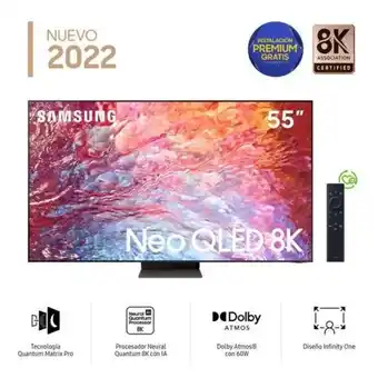 Tv samsung neo qled 8k mini led smart 55" qn55qn700bgxpe (2022)