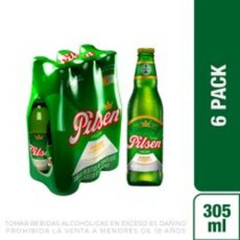 Metro Sixpack cerveza pilsen callao botella 305ml oferta